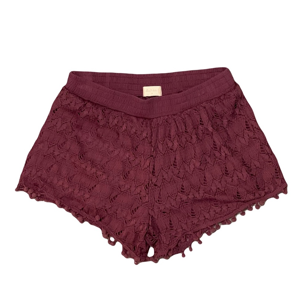 Altar’d State burgundy crocheted shorts size M